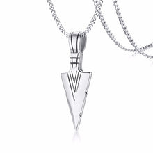 Load image into Gallery viewer, ARROWHEAD TRIBAL PENDANT NECKLACE FOR MEN