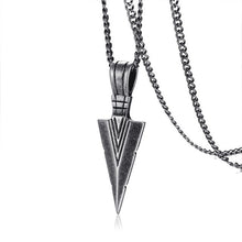 Load image into Gallery viewer, ARROWHEAD TRIBAL PENDANT NECKLACE FOR MEN
