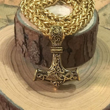 Load image into Gallery viewer, Thor's Hammer Pendant and Chain