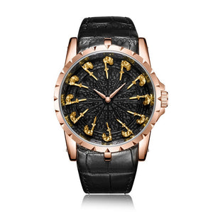 Noble Knights™ Titanium Leather Timepiece