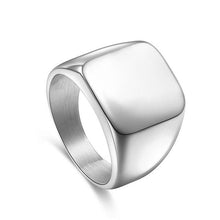 Load image into Gallery viewer, Wide-Band Square-Head Titanium Fashion Ring