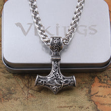 Load image into Gallery viewer, Thor&#39;s Hammer Pendant and Chain
