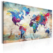 Load image into Gallery viewer, Colorful World Map Modern Wall Art