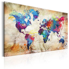 Load image into Gallery viewer, Colorful World Map Modern Wall Art
