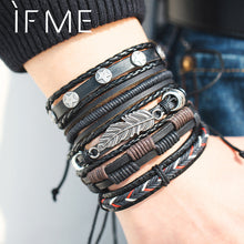 Load image into Gallery viewer, IF ME™ Vintage Multi-Layer Men's Leather Bracelet Sets