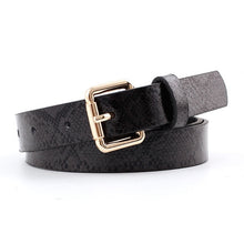 Load image into Gallery viewer, Snake-Skin Pattern Women's Leather Belt
