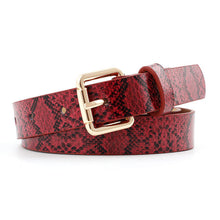 Load image into Gallery viewer, Snake-Skin Pattern Women's Leather Belt