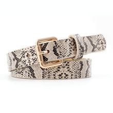 Load image into Gallery viewer, Snake-Skin Pattern Women's Leather Belt