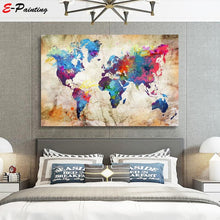 Load image into Gallery viewer, Colorful World Map Modern Wall Art