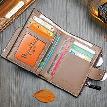Load image into Gallery viewer, High-Capacity Genuine Leather Flip-Book Wallet