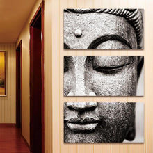 Load image into Gallery viewer, 3-Panel Canvas Buddha Wall Art