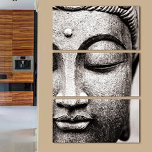 Load image into Gallery viewer, 3-Panel Canvas Buddha Wall Art
