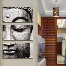 Load image into Gallery viewer, 3-Panel Canvas Buddha Wall Art