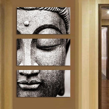 Load image into Gallery viewer, 3-Panel Canvas Buddha Wall Art