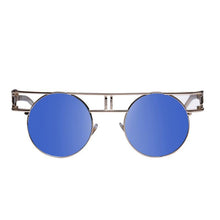 Load image into Gallery viewer, Rectangular Geometric Metal Frame Round Sunglasses