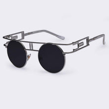 Load image into Gallery viewer, Rectangular Geometric Metal Frame Round Sunglasses