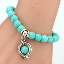 Load image into Gallery viewer, Boho Turquoise Charm Bracelet