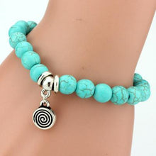 Load image into Gallery viewer, Boho Turquoise Charm Bracelet
