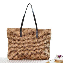 Load image into Gallery viewer, Beach Bohemian Rattan Tote
