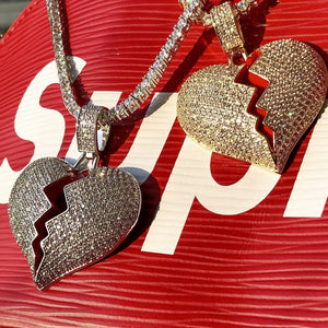 18K Broken Heart Pendant