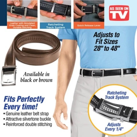 QUICKCLICK™ NO HOLES PERFECT FITTING LEATHER BELT