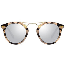 Load image into Gallery viewer, Oval Mirrored Lens Retro Sunglasses
