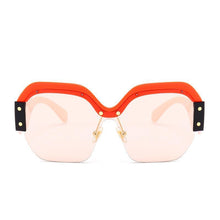 Load image into Gallery viewer, Oversized Half Frame Rimless Retro Acrylic Sunglasses

