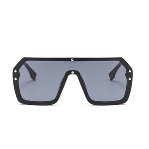 Oversized Retro Square Frame Transparent Sunglasses