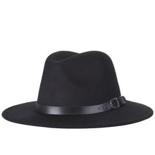 Load image into Gallery viewer, Vintage Wide-Brim Buckled Fedora
