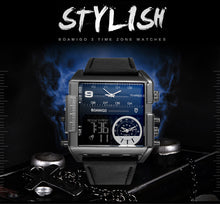 Load image into Gallery viewer, 3-Timezone Luxury Sports Watch
