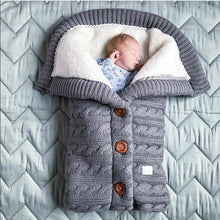 Load image into Gallery viewer, Winter Crocheted Baby Sleep Sac
