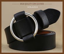 Load image into Gallery viewer, BHK™ Genuine Leather Round Ring Buckle Belt for Women
