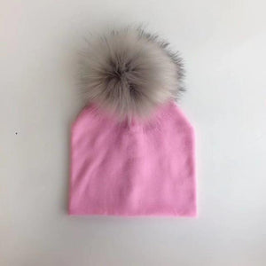 Baby & Toddlers Cotton Hat With Pom Pom