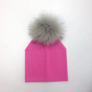 Baby & Toddlers Cotton Hat With Pom Pom