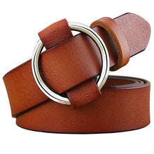 Load image into Gallery viewer, BHK™ Genuine Leather Round Ring Buckle Belt for Women
