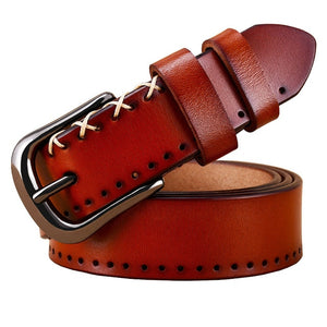 BHK™ Genuine Leather Casual Stitch Belt Design for Women