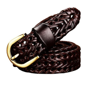 BHK™ Genuine Leather Braided Belt for Women