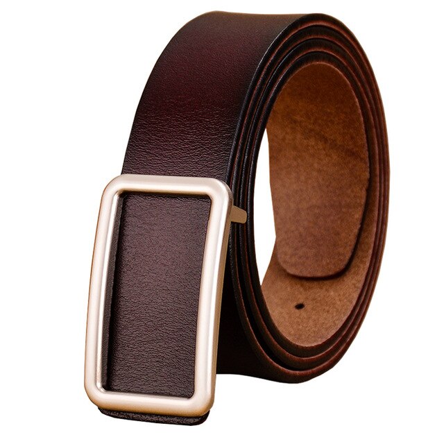 BHK™ Genuine Leather Rectangle Pin Buckle Belt for Women