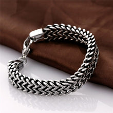 Load image into Gallery viewer, Stainless Steel Double Side Snake Chain Bracelet
