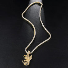 Load image into Gallery viewer, Ice Shark. Iced Hornet Necklace
