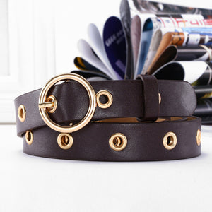 NO.ONEPAUL™ Women's Ring Buckle Genuine Leather Belt