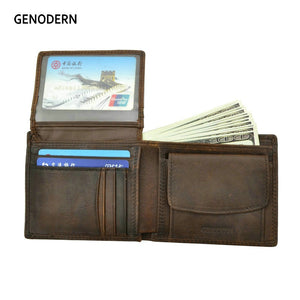 GENODERN™ Classic Bi-Fold Genuine Leather Wallet