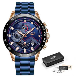 LIGE™ Hedonic Luxury Quartz Watch for Men