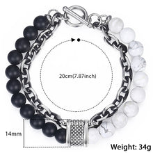 Load image into Gallery viewer, TrendsMax™ Stone Beaded Men&#39;s Chain Bracelet
