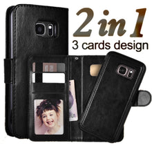 Load image into Gallery viewer, 2 IN 1 Classic Magnetic Phone Flip Case / Wallet For Samsung
