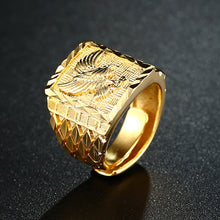 Load image into Gallery viewer, Punk Rock Eagle Gold Color Ring
