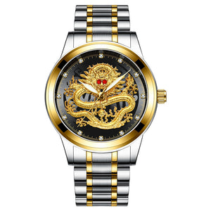 Timeless Red Dragon™ Men’s Gold Timepiece