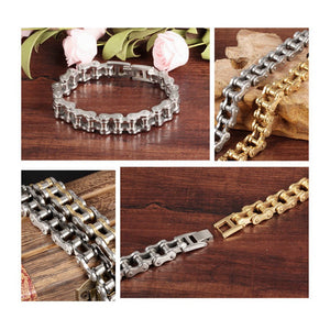 Cool Stainless Steel Biker Chain Bracelet for Men