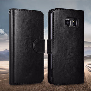 2 IN 1 Classic Magnetic Phone Flip Case / Wallet For Samsung