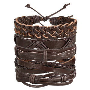 IF ME™ Vintage Multi-Layer Men's Leather Bracelet Sets